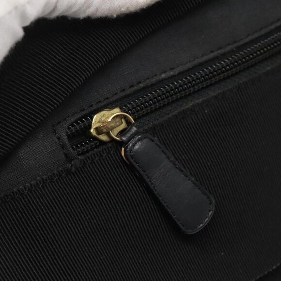 Salvatore Ferragamo Vala Shoulder Bag Canvas Black Gold Auth - Picture 12 of 16